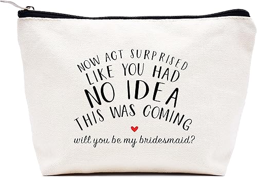 Miniatura 175 de LIBIHUA Bolsa de maquillaje para mujer, bolsa de cosméticos regalos para ella, bolsa de viaje femenina, Beige natural, 283-a mi increíble tía futura