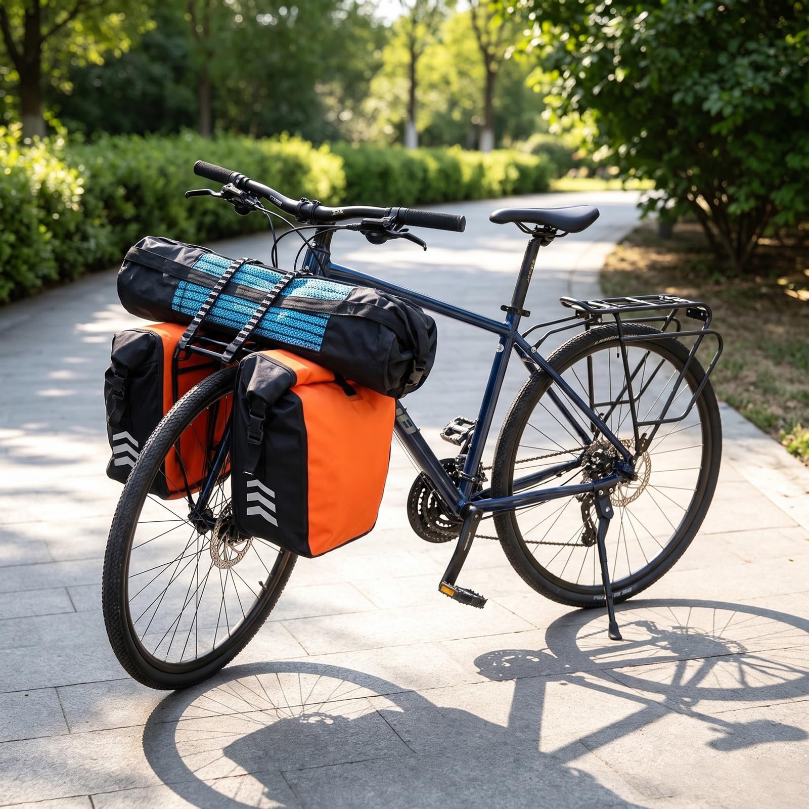 Porte-bagages universel pour roue avant et avant | Amortissement efficace des chocs pour les trajets sur route sauvage, montage facile avec outils
