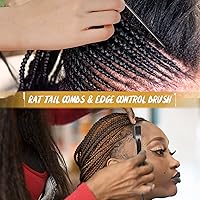 Vista 4 de Juego de peines profesionales SalonSilk para cabello natural rizado negro para damas