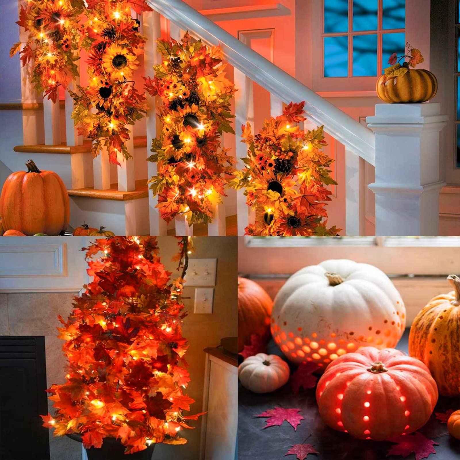 Revone Paquete de 24 luces de hadas que funcionan con pilas, 7 pies, 20 luces LED blancas cálidas, luces de Navidad impermeables para tarros de masón, dormitorio, fiesta, boda, decoración de Navidad