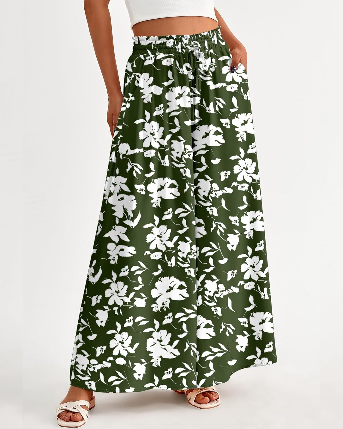 BTFBM Women Casual High Waist Wide Leg Pants 2026 Spring Summer Long Palazzo Pants Pocket Lounge Beach Vacation Clothes - Image 3