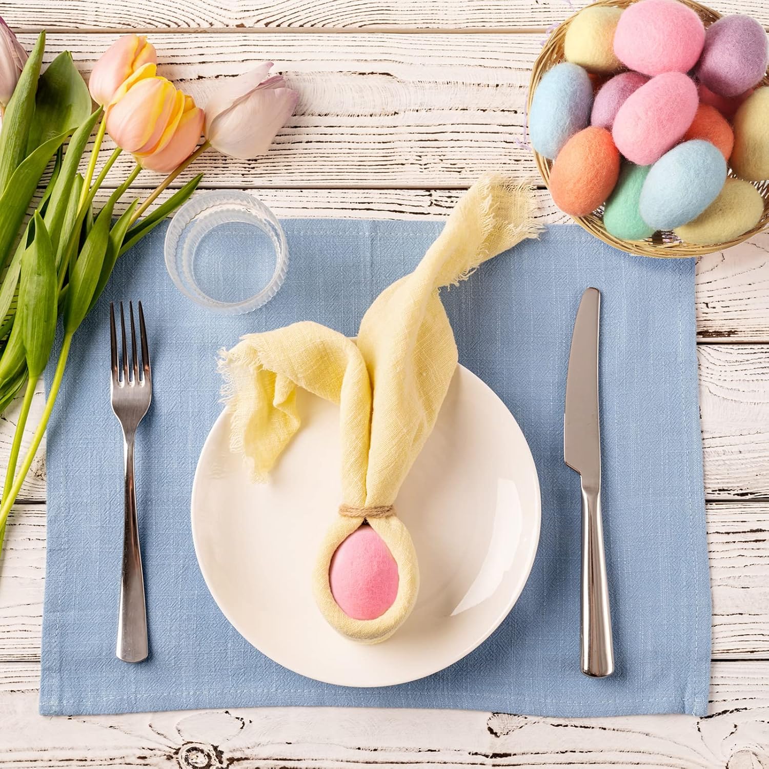 Moukeren 36 Pcs Felted Easter Eggs Decor, Wool Felt Easter Eggs, Pastel Eggs, Colorful Decorative Easter Eggs for Spring Crafts Tree Hanging Ornaments Party Decor, 2.4 In Tall (Pastel Color)