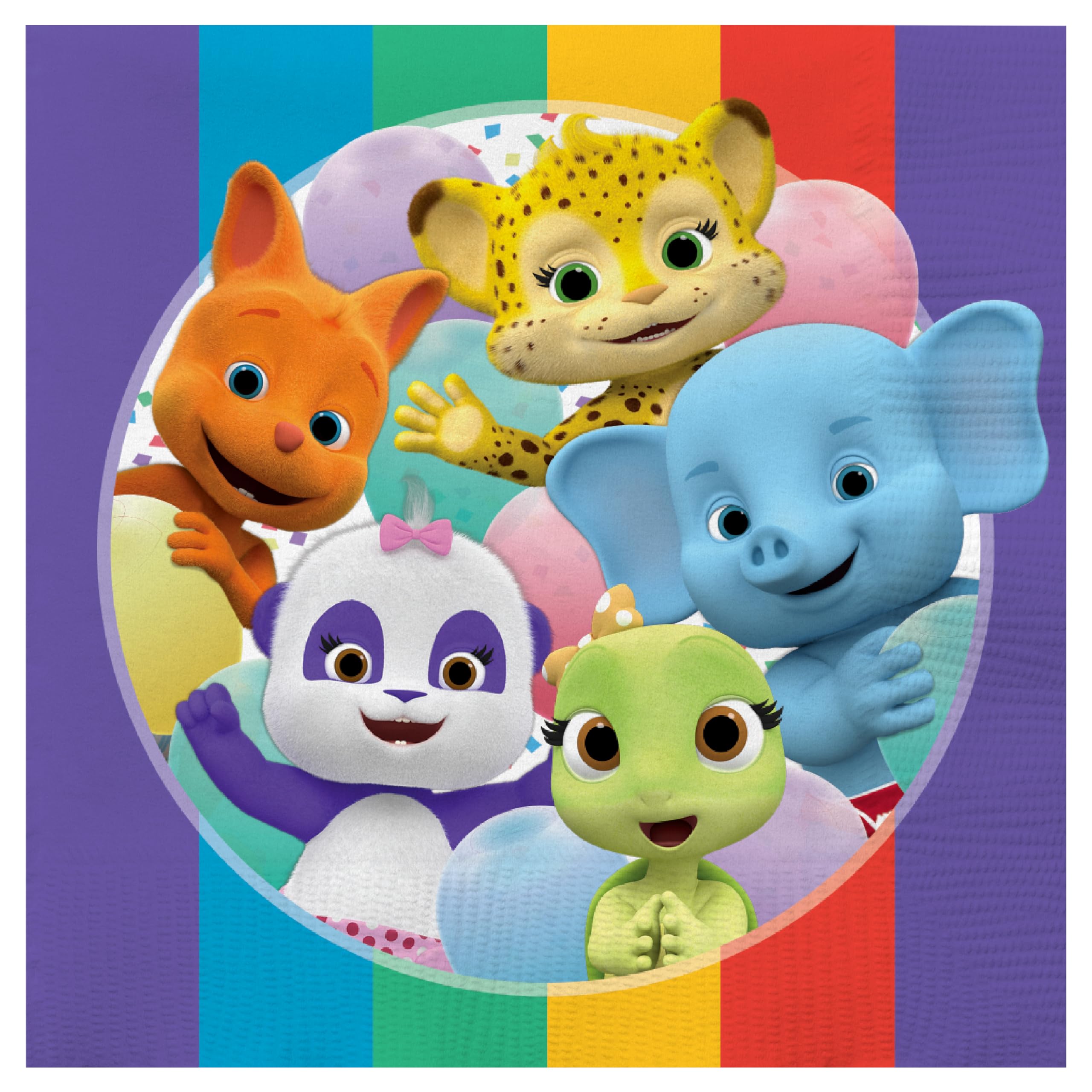 Treasures Gifted Officially Licensed Jim Henson's Word Party Napkins - Pack of 48 Luncheon Napkins 6.5in x 6.5in - Birthday Party Supplies - Decorations