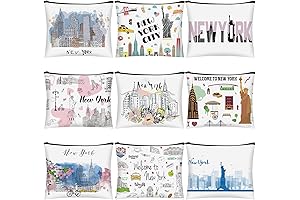 9 Pcs New York Cosmetic Bag Souvenir Set