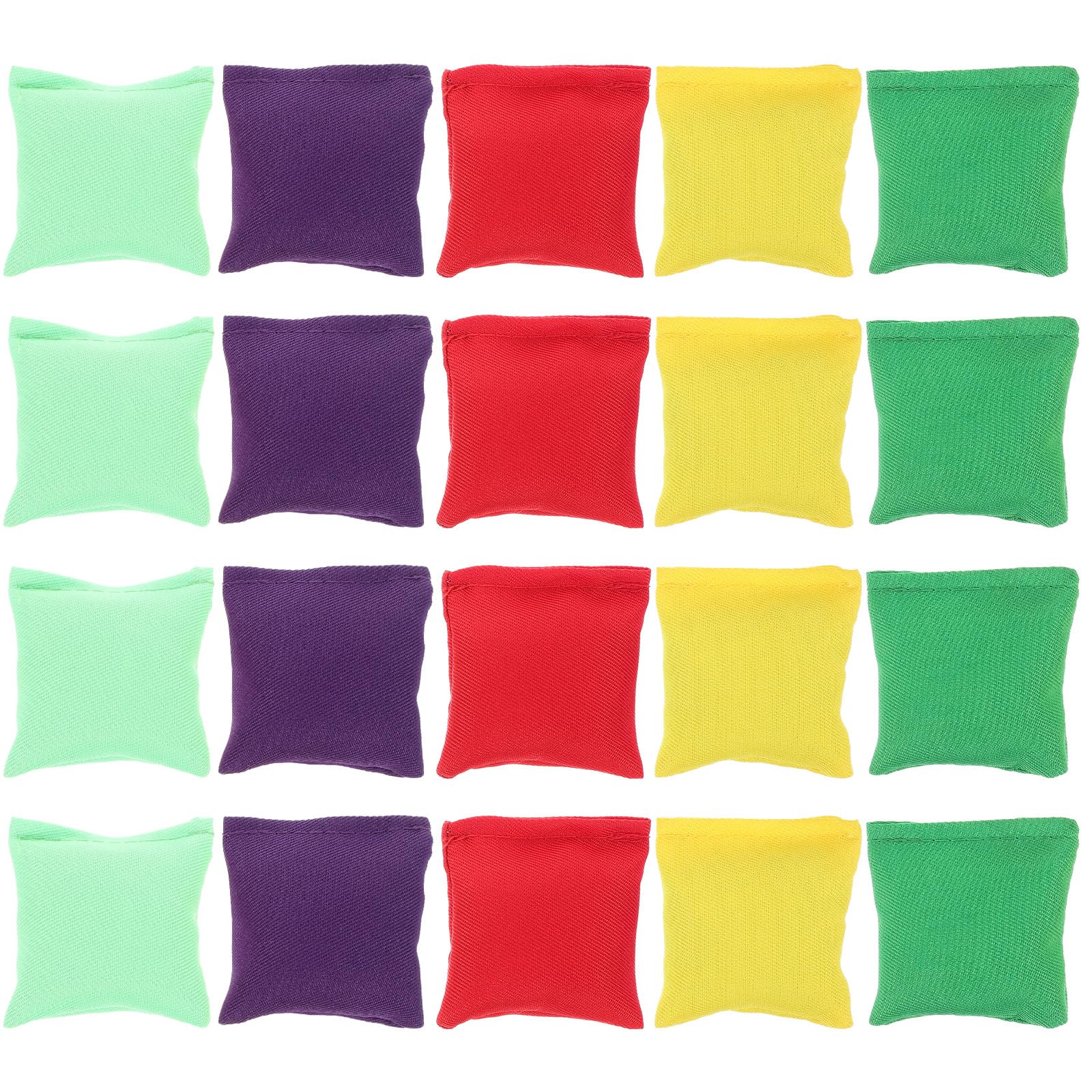 Bean Bags Kids Throwing, Small Bean Bag Cornhole Game, Colorful Throwing Bean Bags for Children and Teenagers Family Outdoor Sports Day Kit, 20PCS