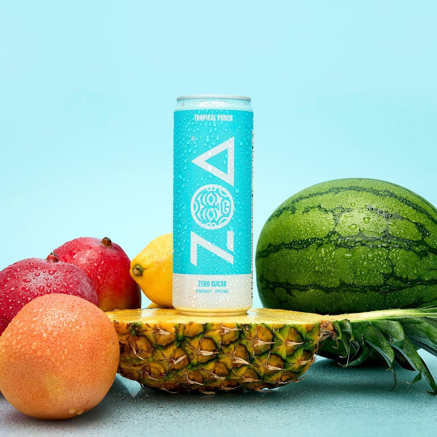 ZOA Zero Sugar Energy Drinks with Electrolytes, Vitamin C, Amino Acids, B-Vitamins, Made with Green Tea Caffeine, Sugar-Free Variety Pack- Four Flavors, 12 Fl Oz Cans (12-Pack)