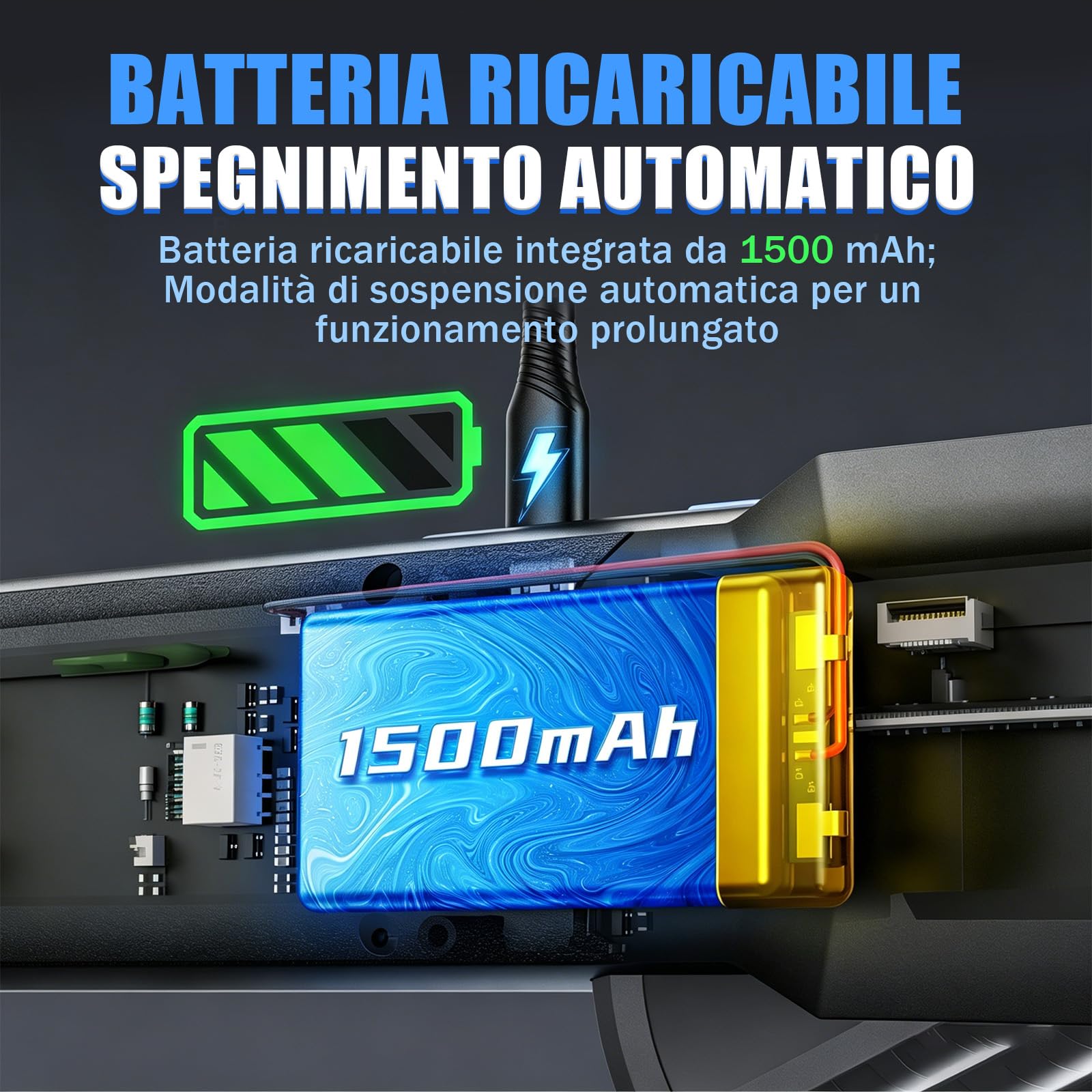 DMC-100 Pinza Amperometrica Professionale Multimetro Digitale,10000 Conteggi Voltmetro,Doppio chip,1500mAh Ricaricabile,Schermo TFT da 2,0″,Tensione,Corrente,Resistenza,Diodi,Temperatura,NCV,Capacità