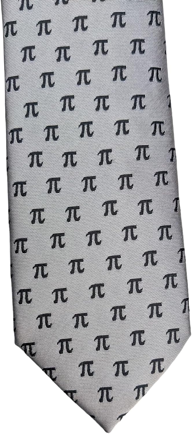 Maker V Pi Necktie, Pi Tie, Math Ties, Mathematics gift for men, Geometry, Calculus, STEM neckties, Pi symbol gifts