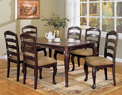 Miniatura 7 de Juego de 2 sillas de comedor para cocina, mesa de comedor y sillas de asiento, juego de escalera de madera maciza, sillas laterales traseras para