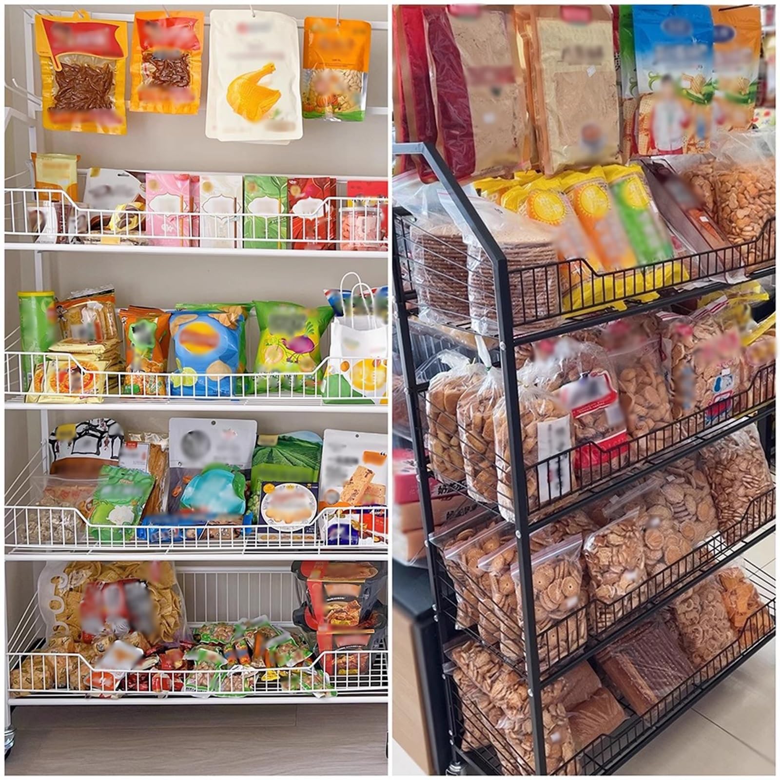 BDYWLWP Rayon des Snacks de Supermarché, 5 Étages Étagère