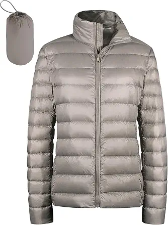 Wantdo Women's Packable Puffer Jacket - Ultra-Light Short Down Jacket