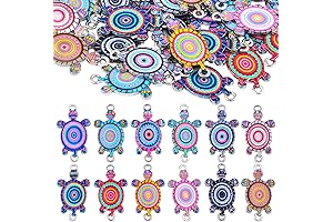 Colorful Ocean Animal Sea Turtle Charm Connectors