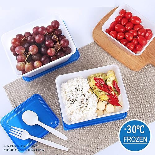 Miniatura 3 de VeleGO Contenedores de almacenamiento de alimentos con tapas (45.6 onzas, paquete de 10)  Recipientes de plástico con tapas de almacenamiento,