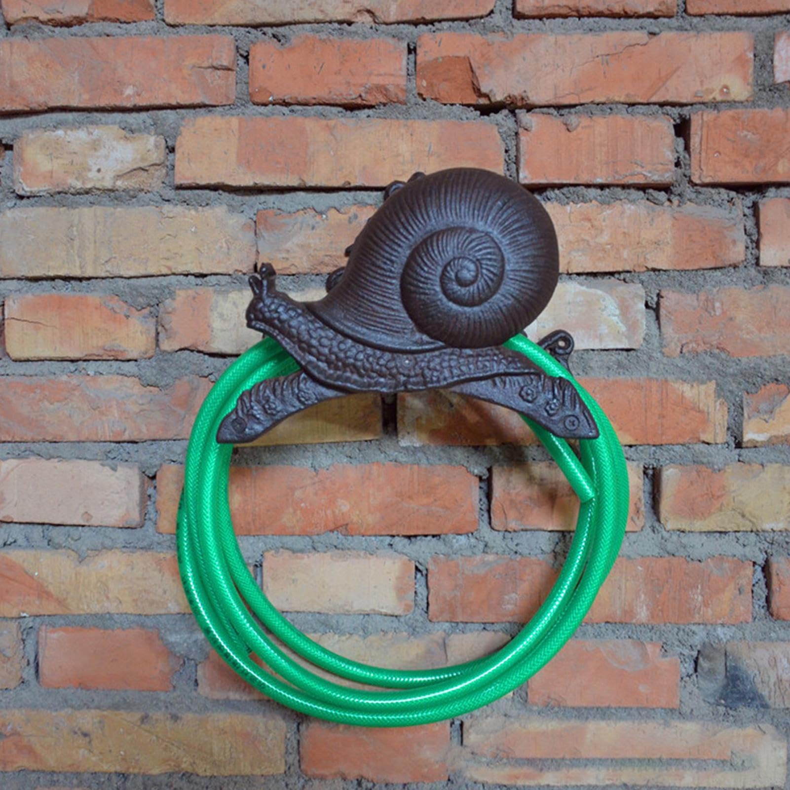 Porta tubo da giardino in ferro battuto - Gancio a parete per il montaggio