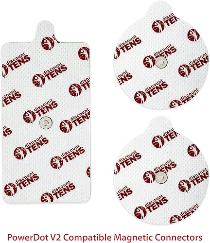 Miniatura 2 de Electrodos compatibles con PowerDot 2.0 con conector magnético. 12 almohadillas de repuesto compatibles con PowerDot 2.0 de primera calidad (versión