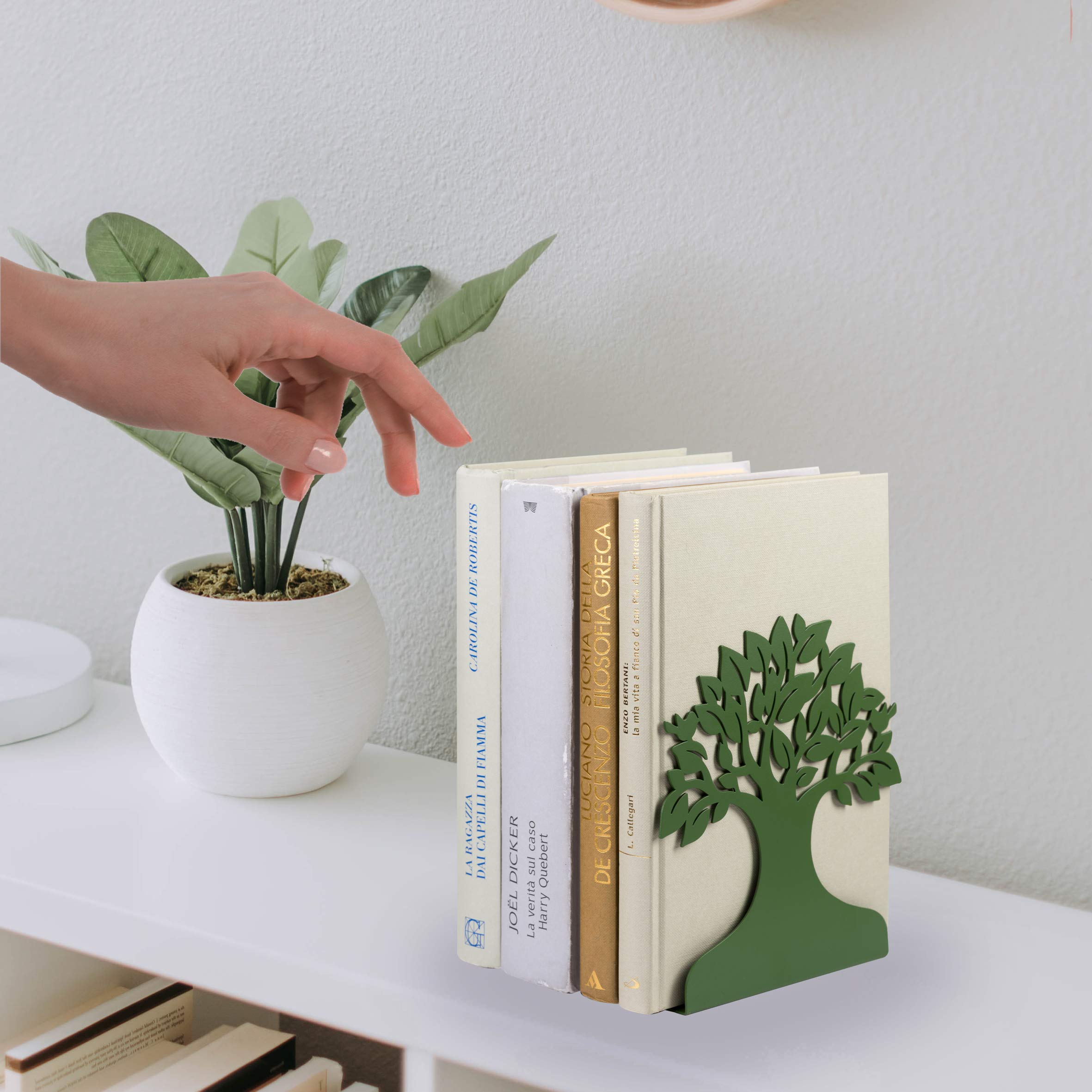 Boekenkast, staande plank met 6 planken, boomhoge boekenkast, boekenplank voor cd's/films/boeken, universele boekenorganisator, planken voor de