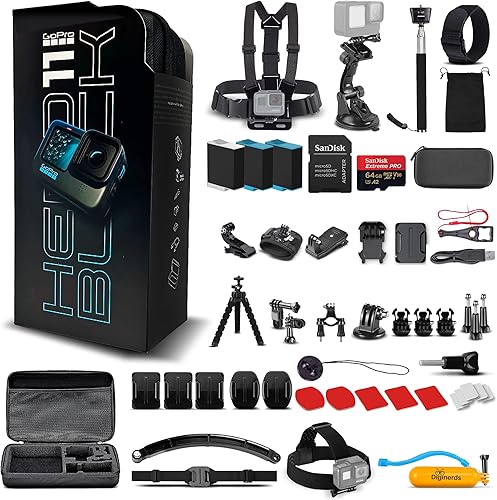 Miniatura 10 de GoPro - Cámara de acción impermeable HERO7 Silver 4K - con kit de accesorios de 50 piezas - Pantalla táctil 4K HD Video - Fotos de 10MP -