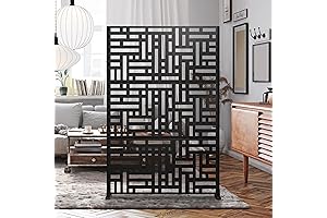 72" High Outdoor Room Divider: Elevens Metal Outdoor Privacy Screen for Patio Balcony