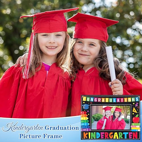 Vista 2 de FLYAB Marco de fotos de graduación de jardín de infantes 2025 Marco de fotos de graduación preescolar de felicitaciones para preescolar, marco