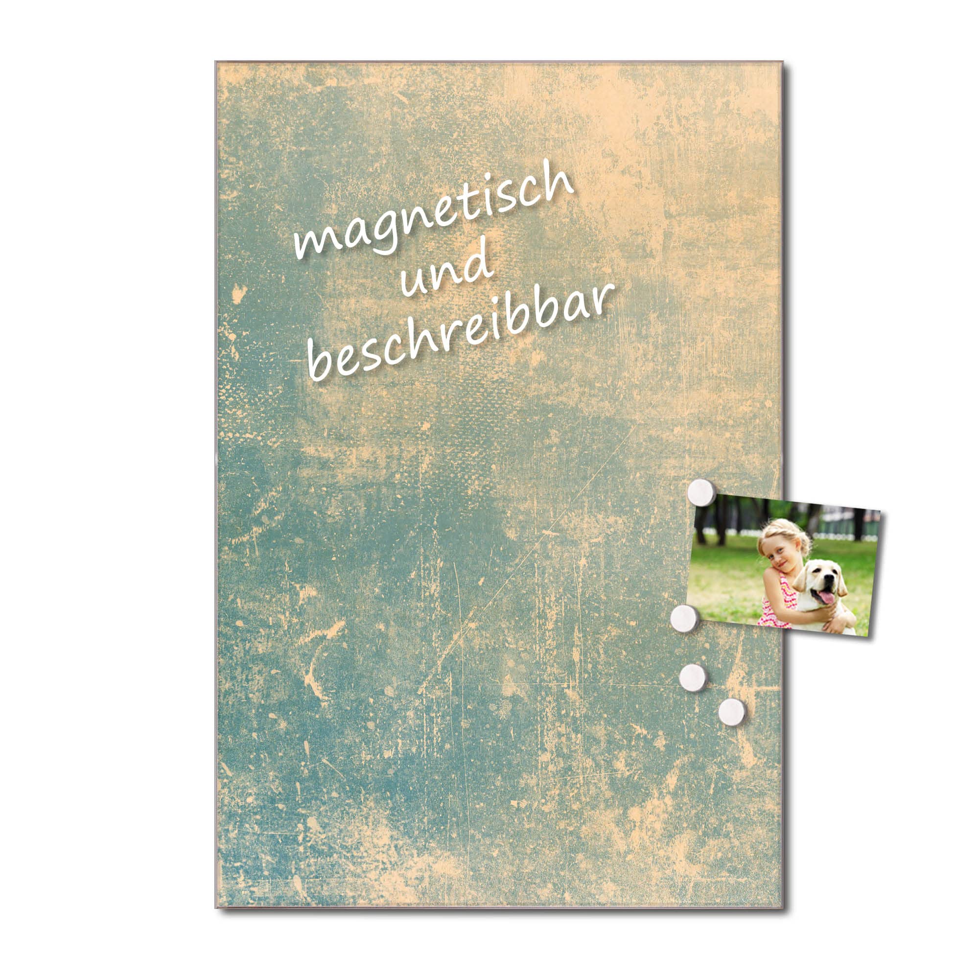 banjado Magnettafel aus Glas 40x60, abstraktes Muster, beschreibbar