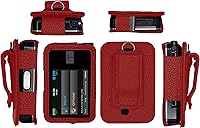 Vista 7 de Funda de cuero con protector de pantalla para bomba de insulina tándem tándem tándem t:Slim X2 (azul marino)