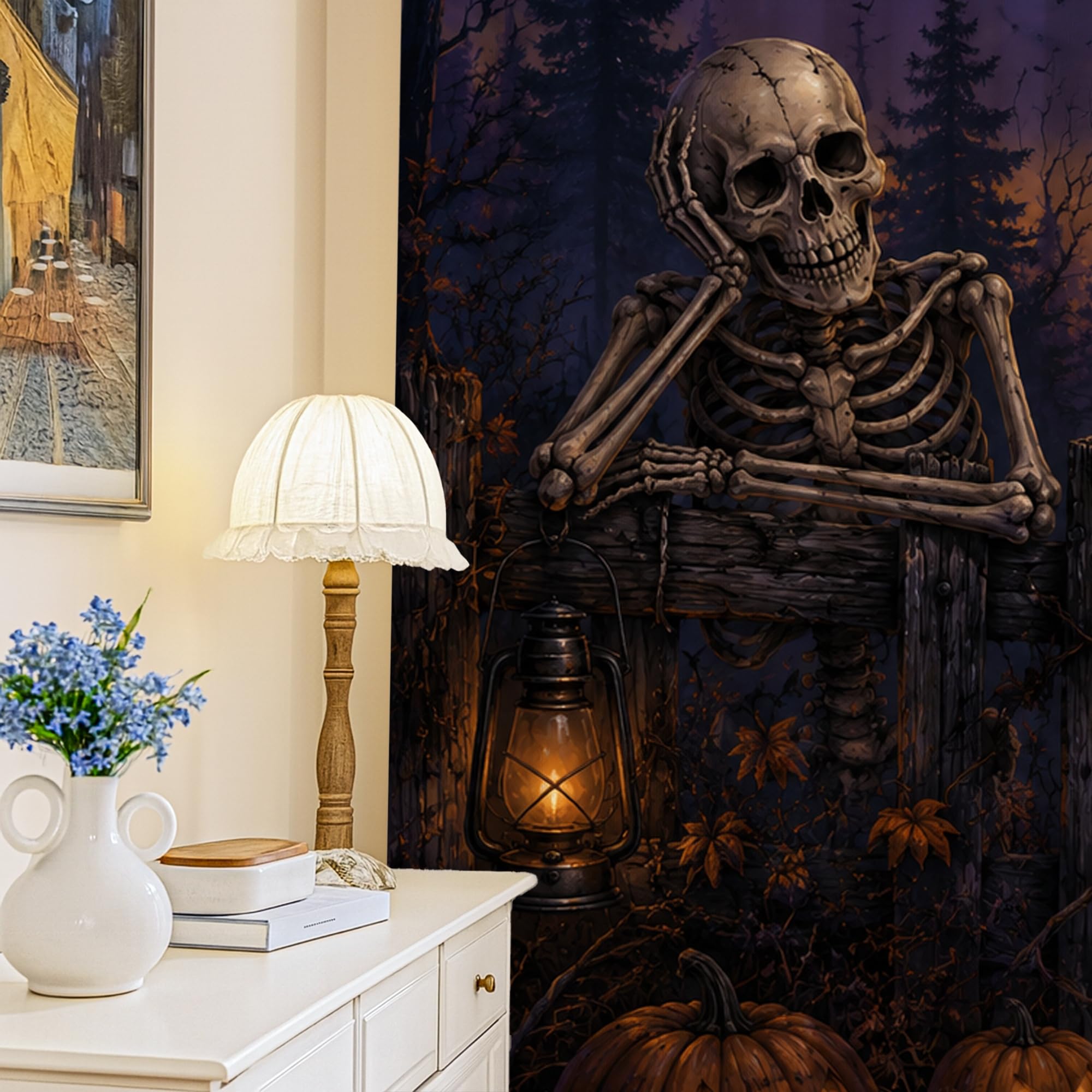 Rideaux occultants noirs pour chambre enfant et déco Halloween ludique