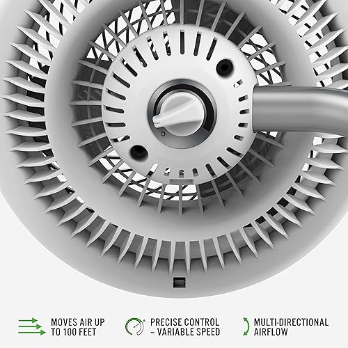 Miniatura 6 de Vornado Ventilador circulador de aire de tamaño completo 783DC Energy Smart con control de velocidad variable y altura ajustable y ventilador de