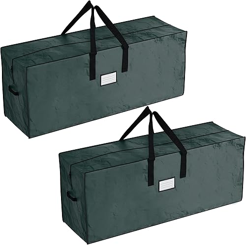 Elf Stor - Paquete de 2 bolsas de almacenamiento grandes para guardar árboles de Navidad, color verde Verde,Rojo,https://www.amazon.com/dp/undefined