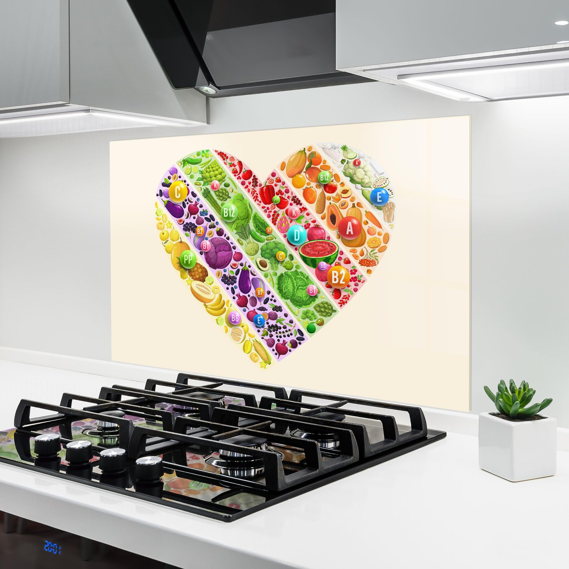 Crédence en verre trempé ARTHUB 60x100 cm idéale pour cuisiner sans craindre les taches de sauce