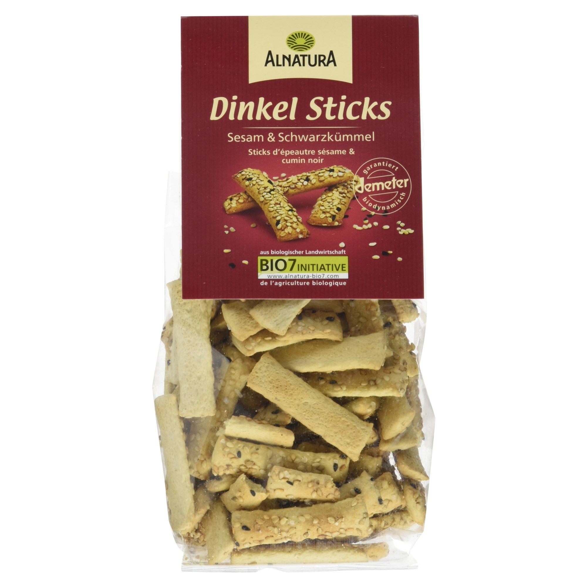 Alnatura Demeter Dinkelsticks Sesam & Schwarzkümmel, 150 g