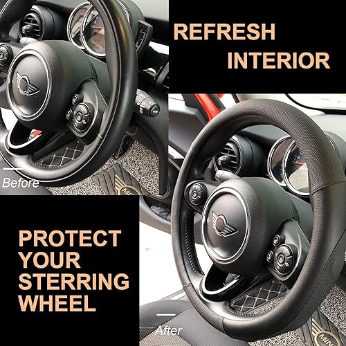 Miniatura 4 de airtrot Funda universal para volante de 15 pulgadas con agarre cómodo diseño antideslizante silicona negra