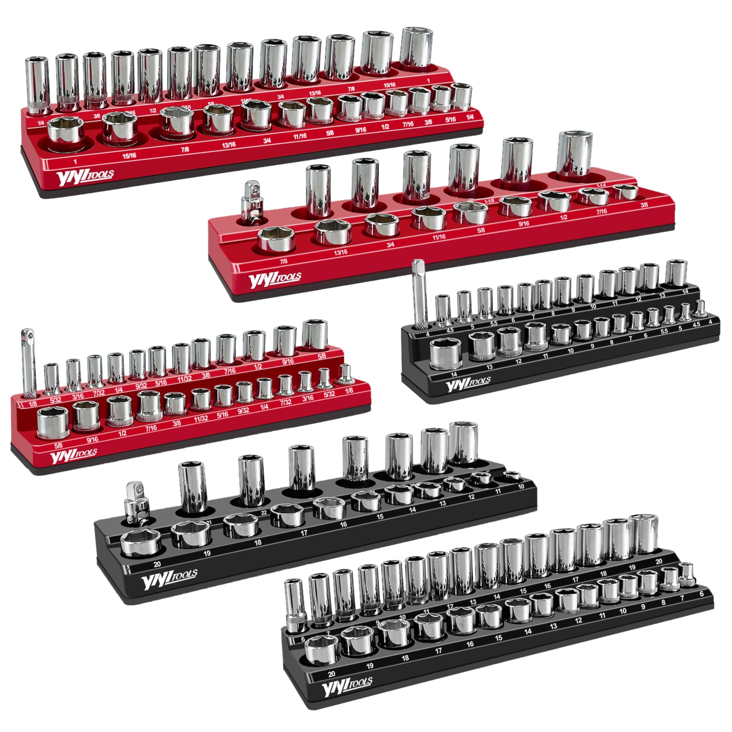 Amazon.com: YIYITOOLS Magnetic Socket Organizer Set, 6Pc