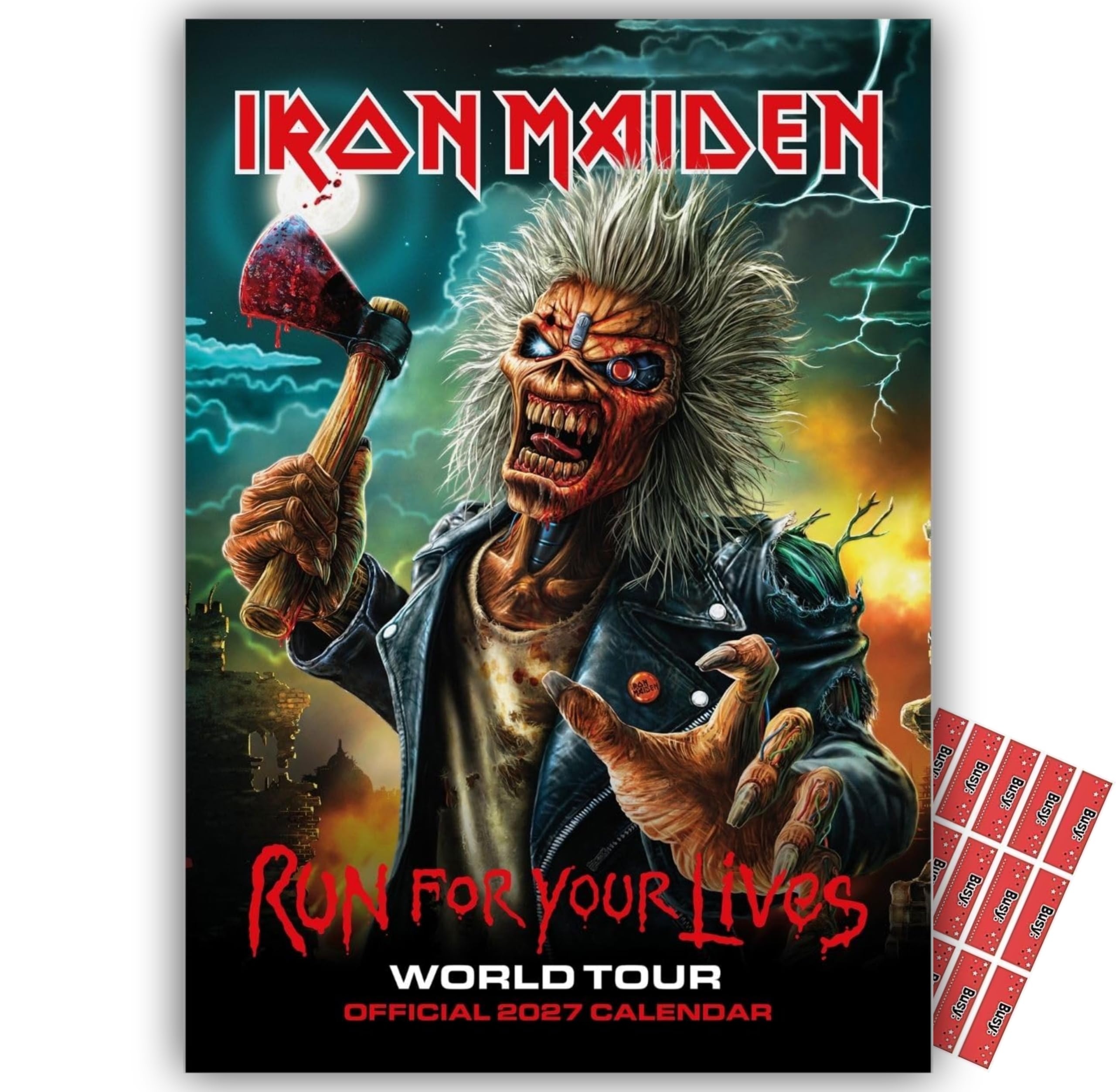 Iron Maiden Calendar 2027 A3 Wall Calendar