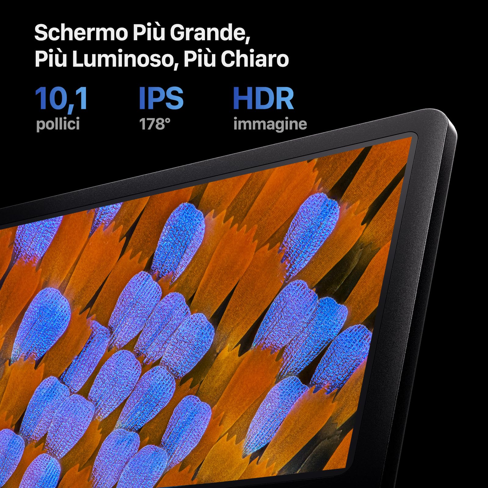 TOMLOV DM602 Pro 3 Lenti HDMI Microscopio Digitale, Schermo IPS da 10,1", Lente d'ingrandimento per Monete/Saldatura, con illuminazione ad Anello, Compatibile TV/PC, 64GB, Regalo per Adulti/Bambini