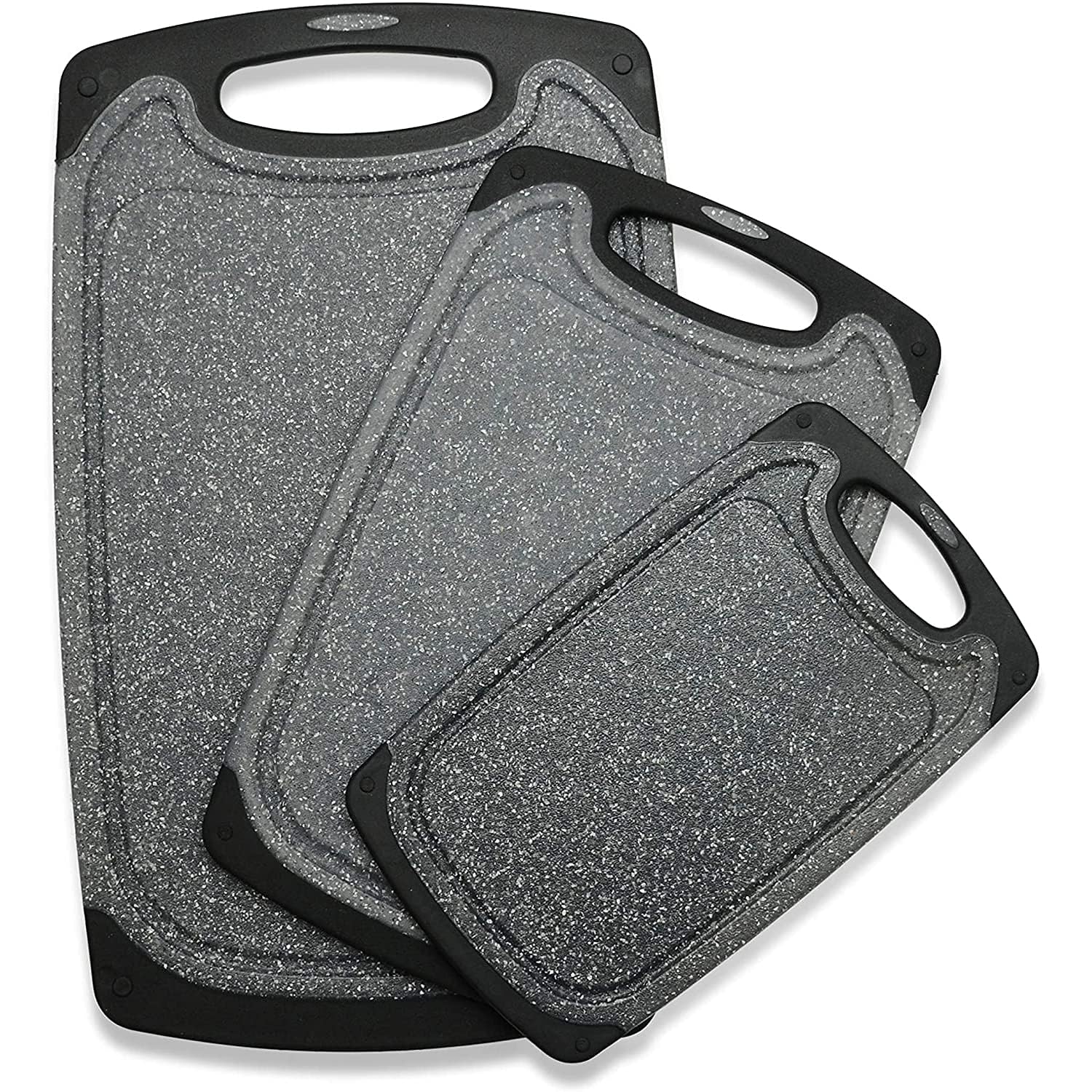Cutting Boards for Kitchen Large-Small Cutting Board Set of 3, Dishwasher Safe, Juice Groove, Easy Grip Handle