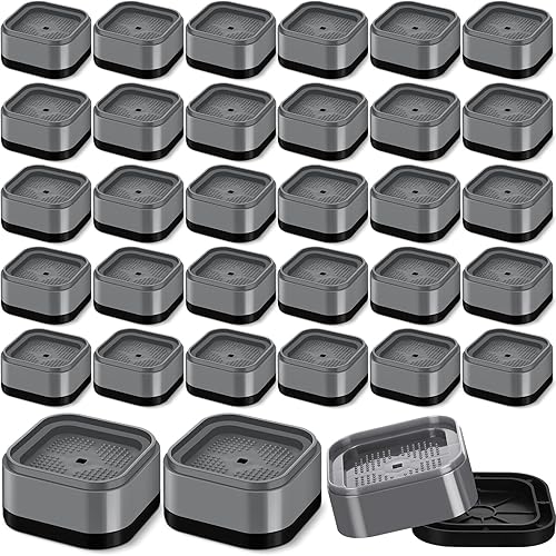 Ecally Elevadores de cama ajustables para muebles, elevadores de patas de escritorio de 1.38 pulgadas, apilables, resistentes, elevadores de cama