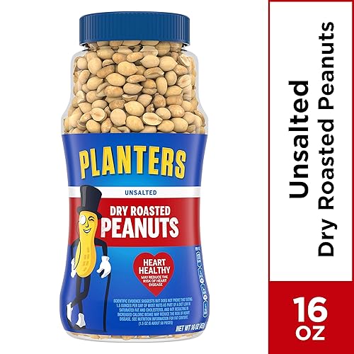 Miniatura 2 de Planters Cacahuetes tostados secos sin sal, 16 onzas (paquete de 4)
