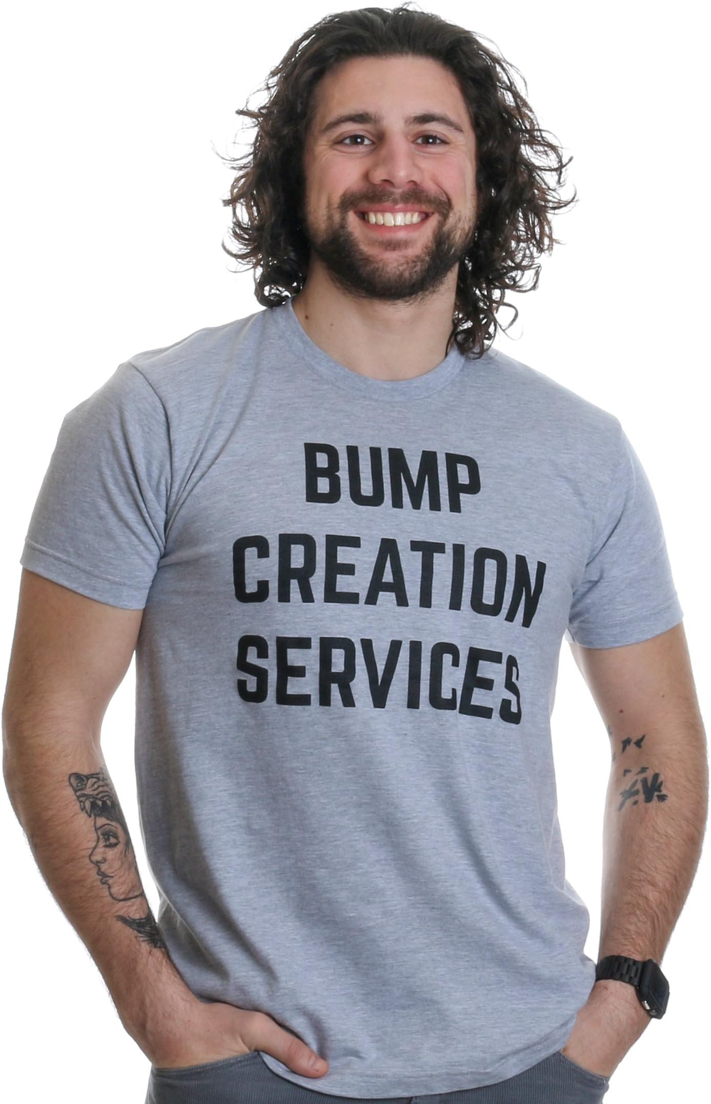 Bump Creation Services | Proud New Father, Man Behind The Pregnancy Dad T-Shirt-L Sport Grey