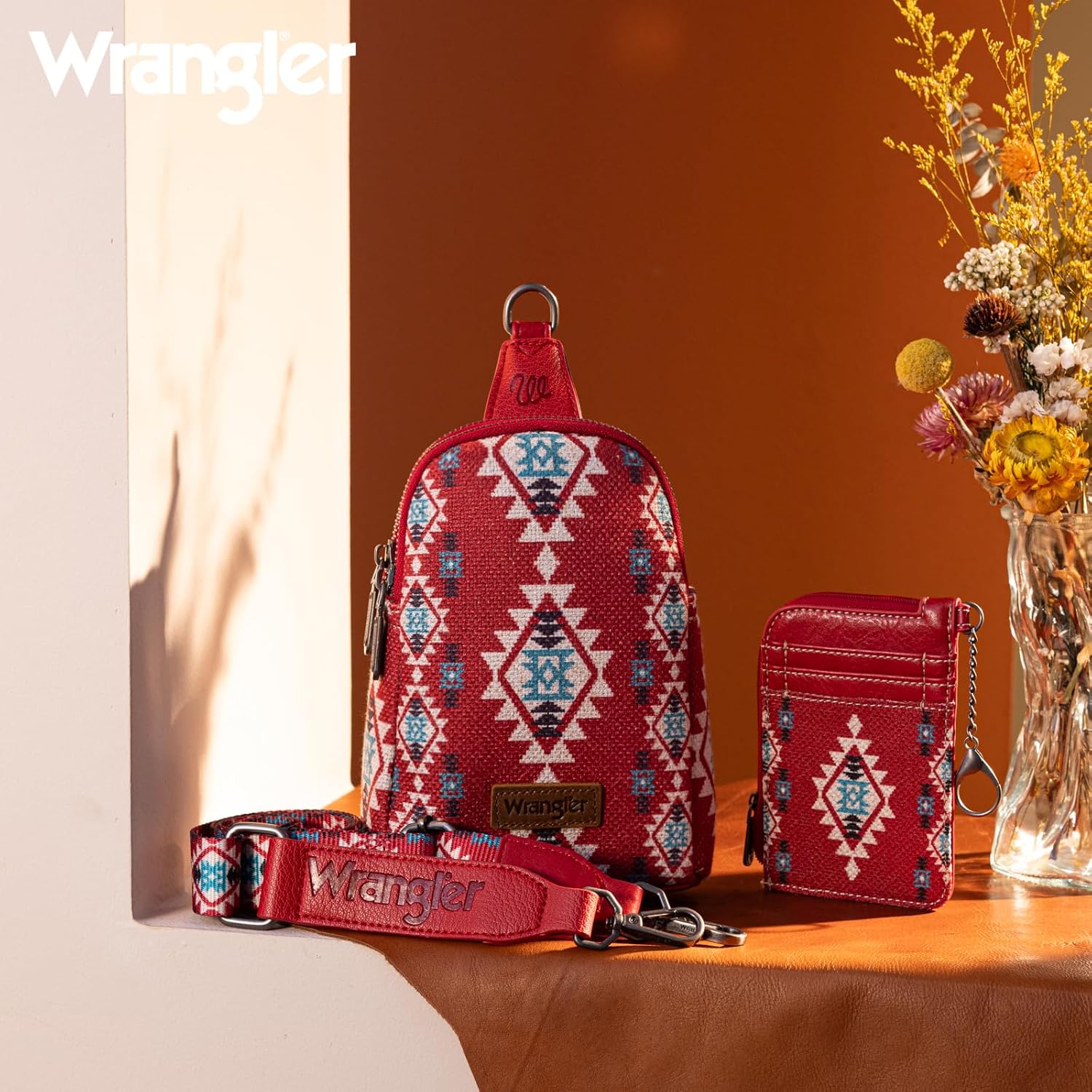 Wrangler Aztec Crossbody Sling Bags for Women Wallet Set | Sling, Bags - Image 3