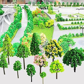 Amazon | Leiasnow ジオラマ 森林 樹木 模型 110本 モデルツリー 木 森