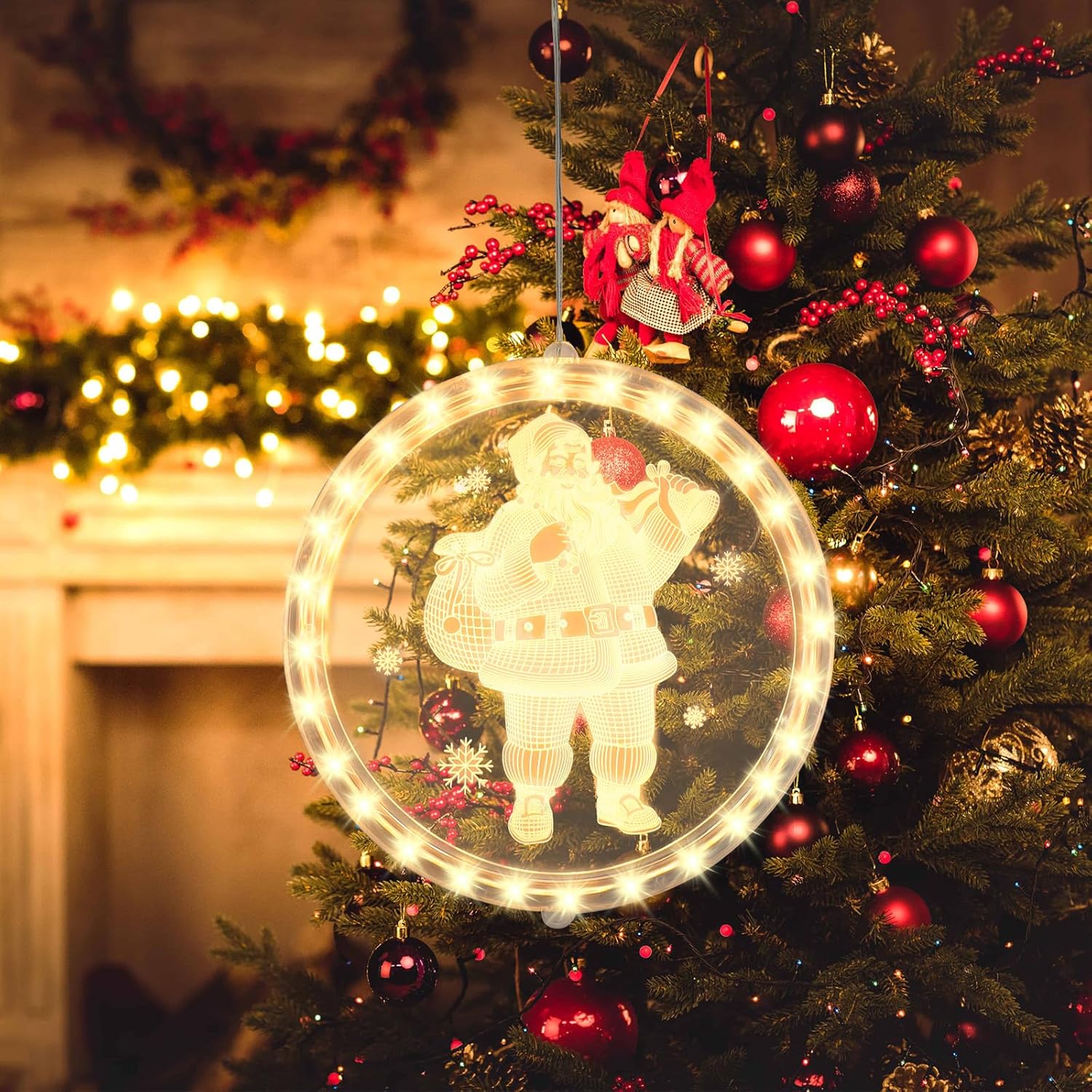 Valman Christmas Window Light Decorations, LED Christmas