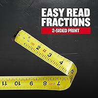 Vista 5 de CRAFTSMAN Cinta métrica de 30 pies con marcas de fracción, retráctil (CMHT37445S)