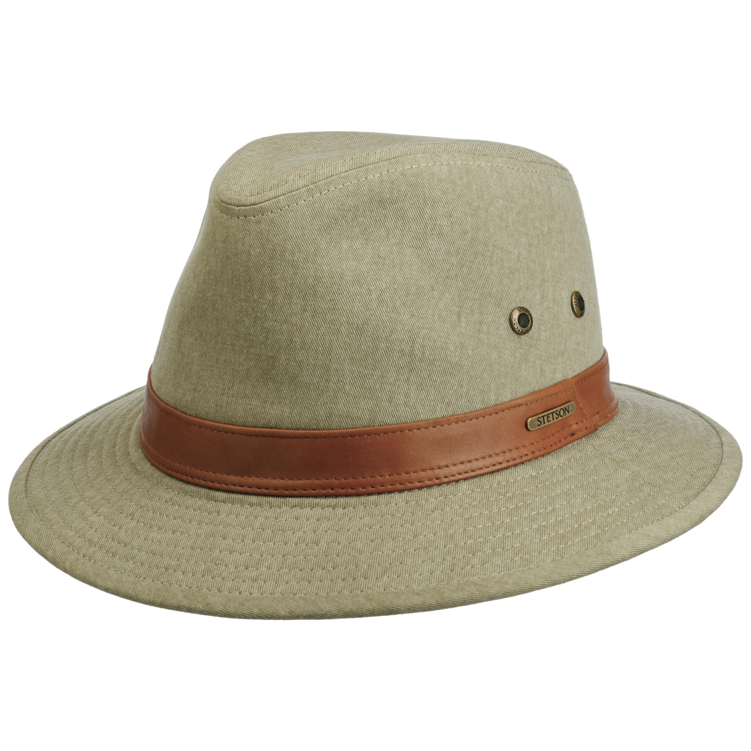 Stetson Traveller Sombrero de Tela Proteccion UV 40 Cinta de Piel Hombre Todo el ano