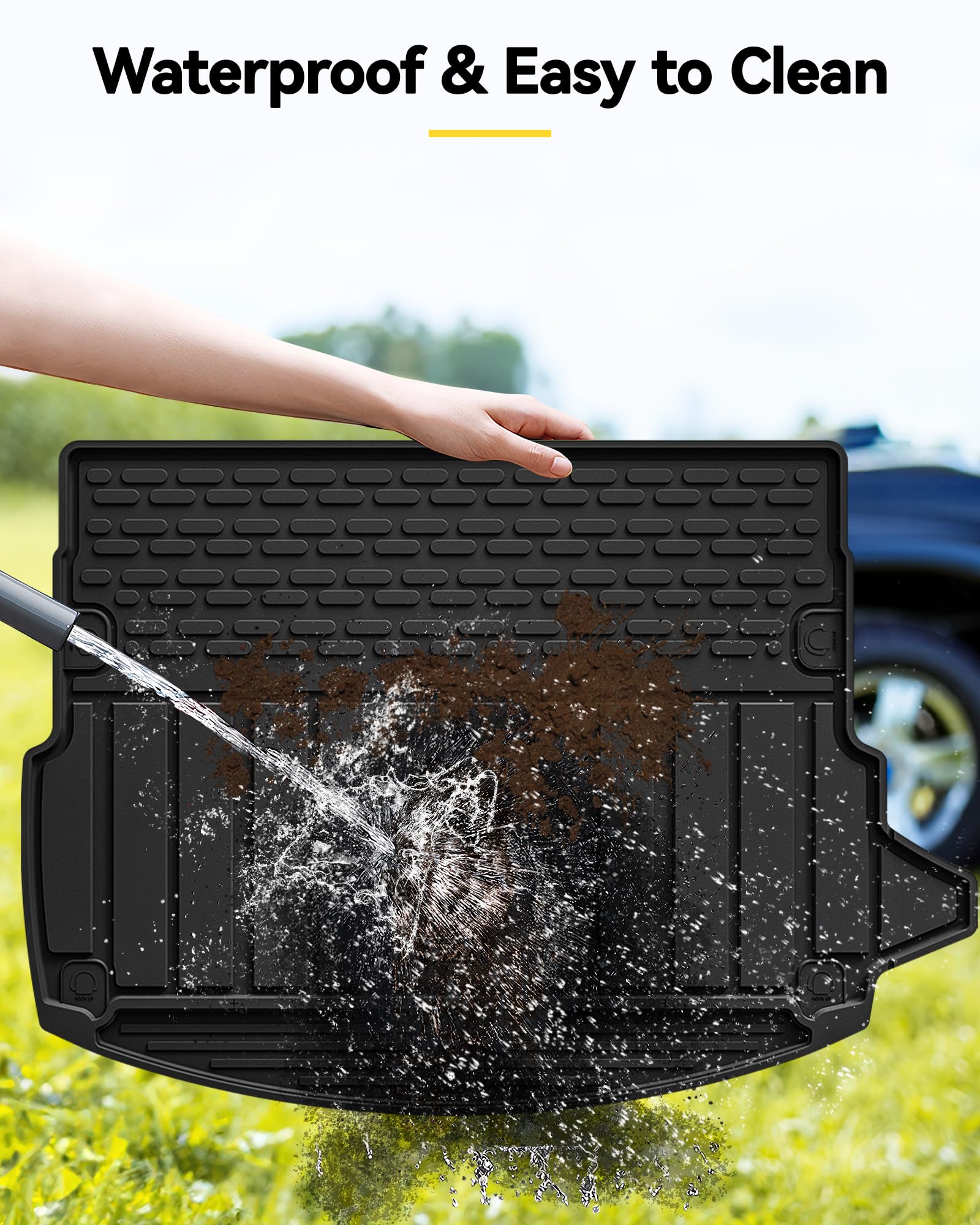 3W Zestaw dywaników TPE i dywaników do bagażnika Compat Land Rover Discovery Sport L550 2020-2025 2026, wytrzymałe dywaniki samochodowe i antypoślizgowy dywanik do bagażnika