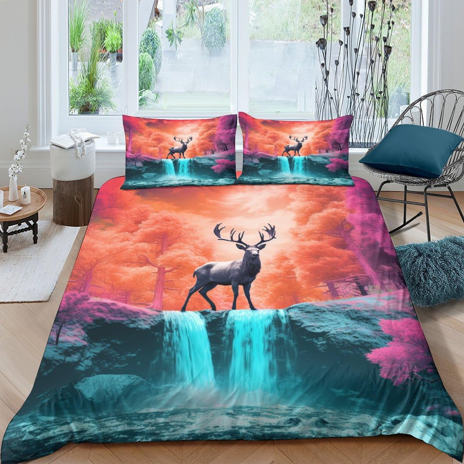 Stampato in 3D Pronipote tibetano Copertina Stampata Microfibra Disegnata Biancheria Da Letto Ipoallergenico Con 2 Federe,King（220x240cm）, Per Ragazzi Adulti