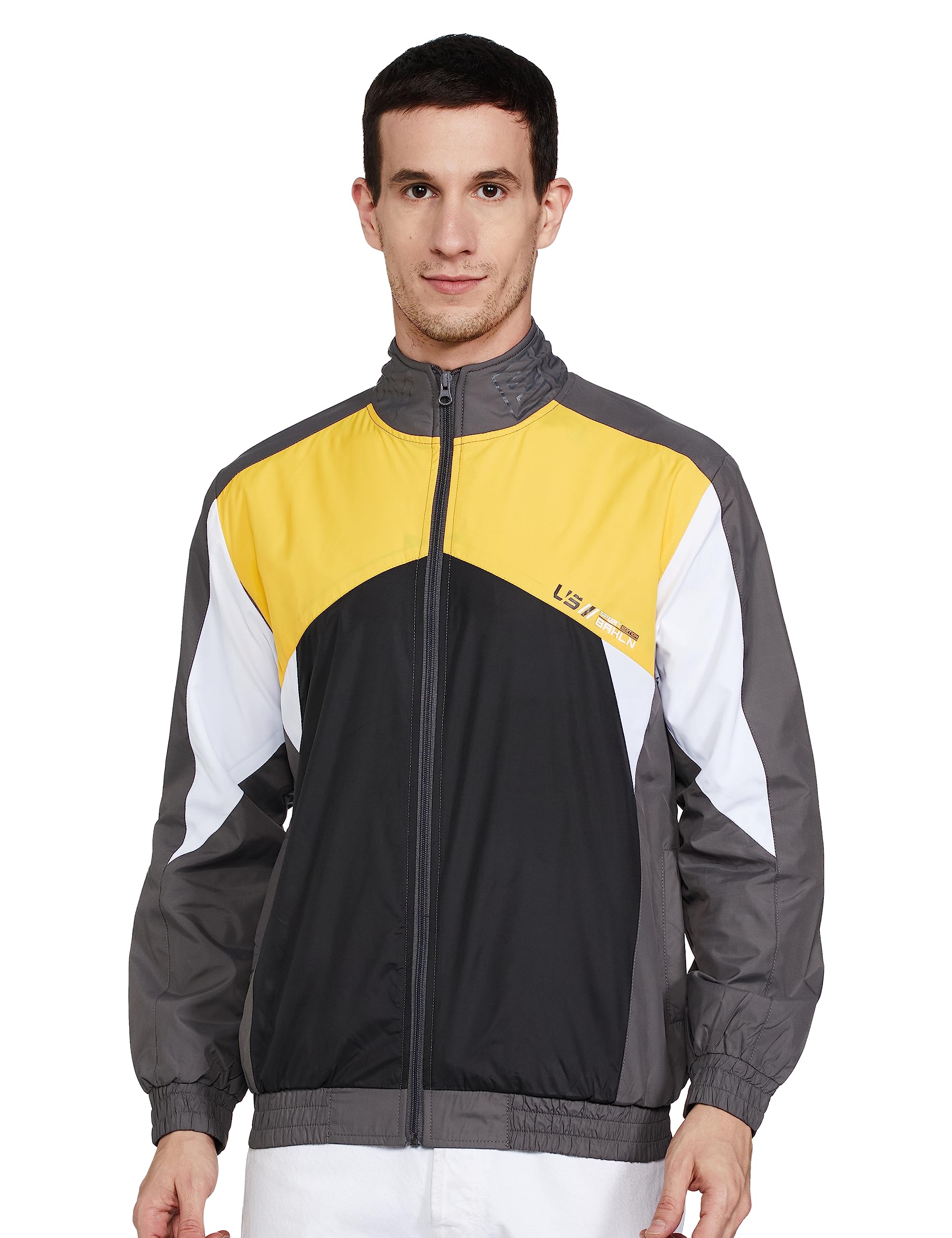 the indian garage co Men Regular Fit Colorblocked Wind Cheater-picture-37