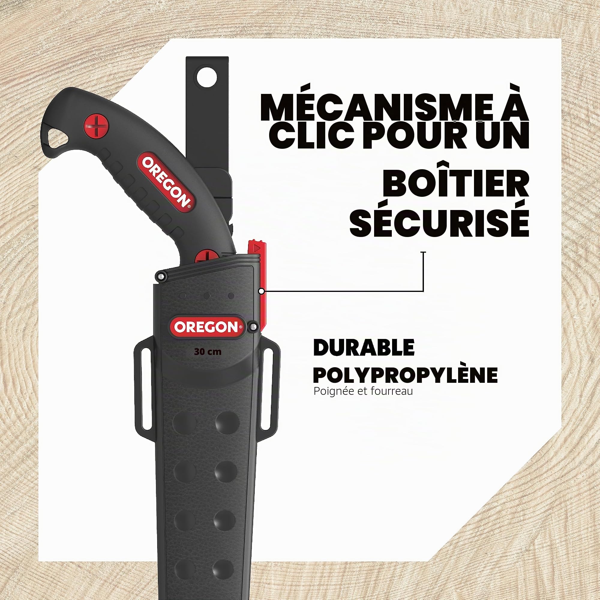 Oregon - Scie à Main à Lame Droite 12" en Acier Japonais à Haute Teneur en Carbone, Résistant à la Rouille, Fourreau de Sécurité Inclus (600138)