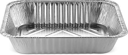 Miniatura 5 de NYHI 30 sartenes de aluminio de 9 x 13 pulgadas desechables para hornear con tapas para cocinar, recipientes para hornear y llevar para sobras,