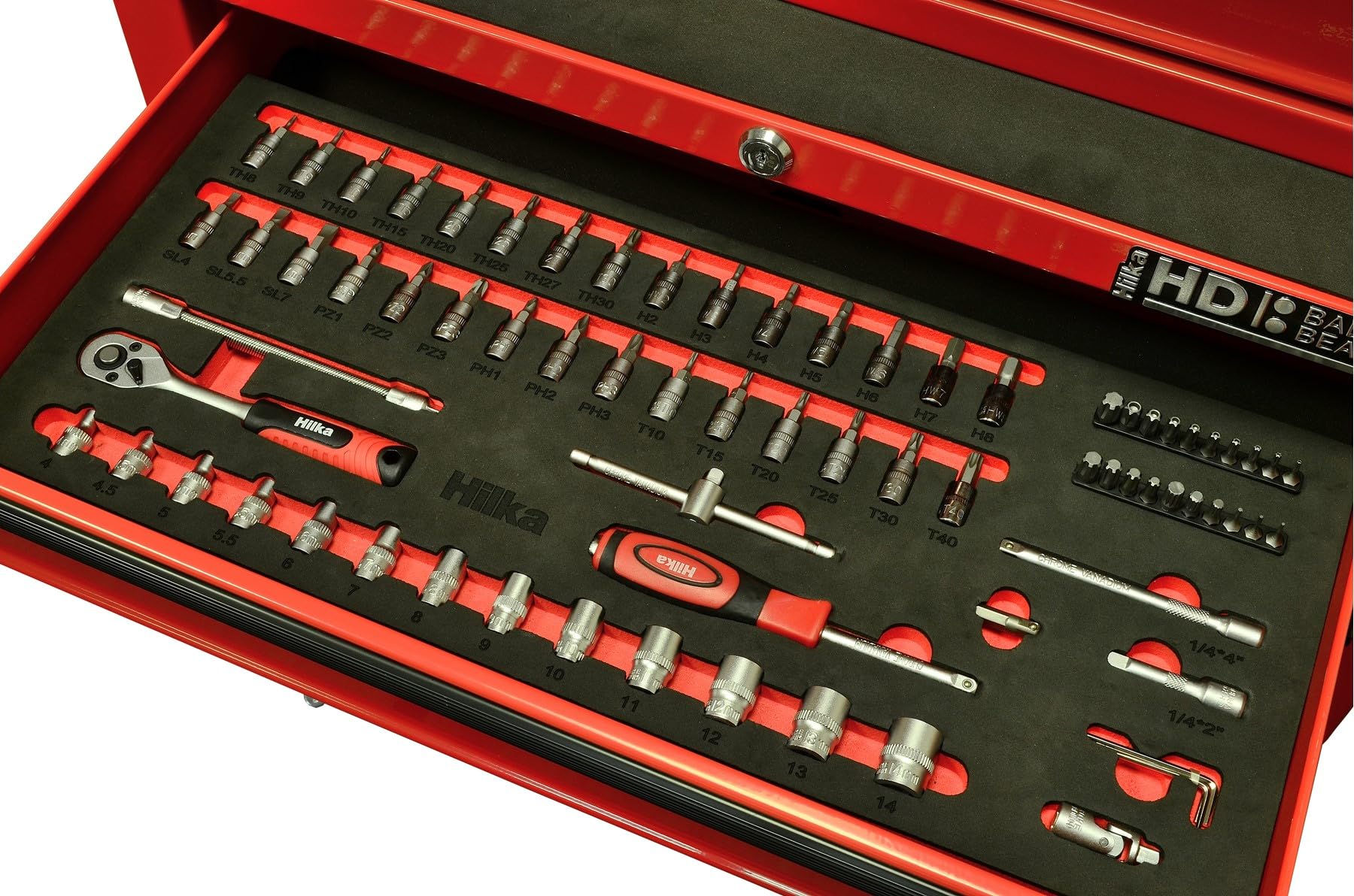Hilka 03157514 75 PCE 1/4" Drive EVA Socket Set Metric - Image 2