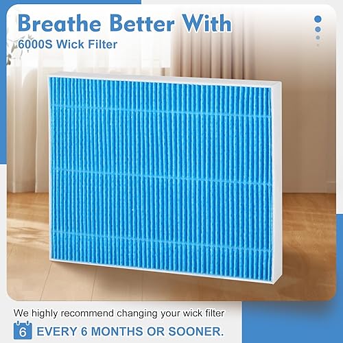 Miniatura 6 de Paquete de 4 filtros de mecha compatibles con humidificador evaporativo inteligente superior 6000S, filtro de repuesto de humidificador ultra